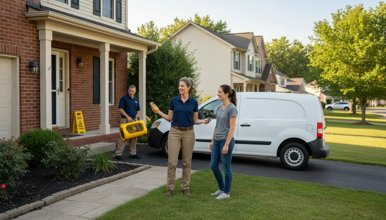 Residential water damage restoration in Lawrence, IN